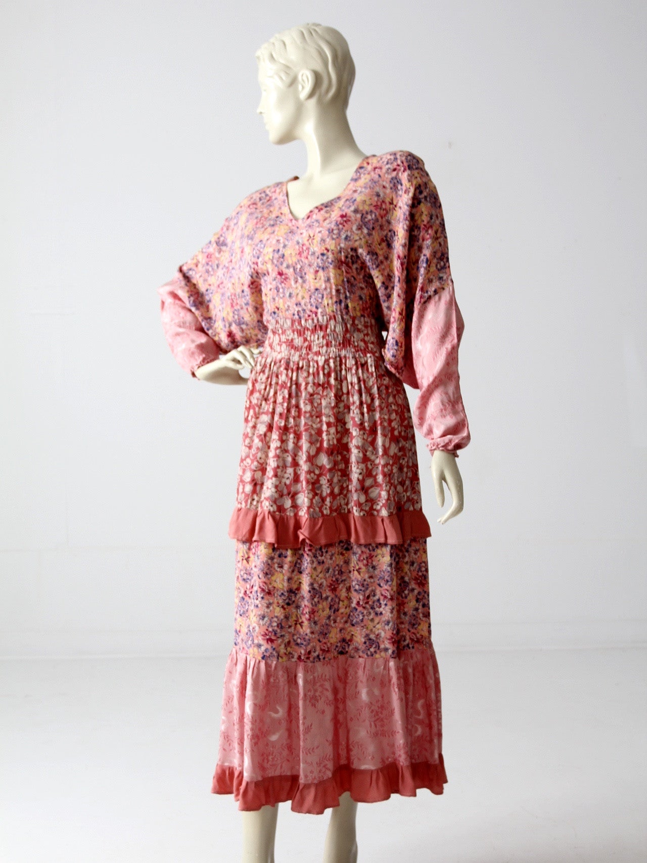vintage 70s pink floral dress – 86 Vintage
