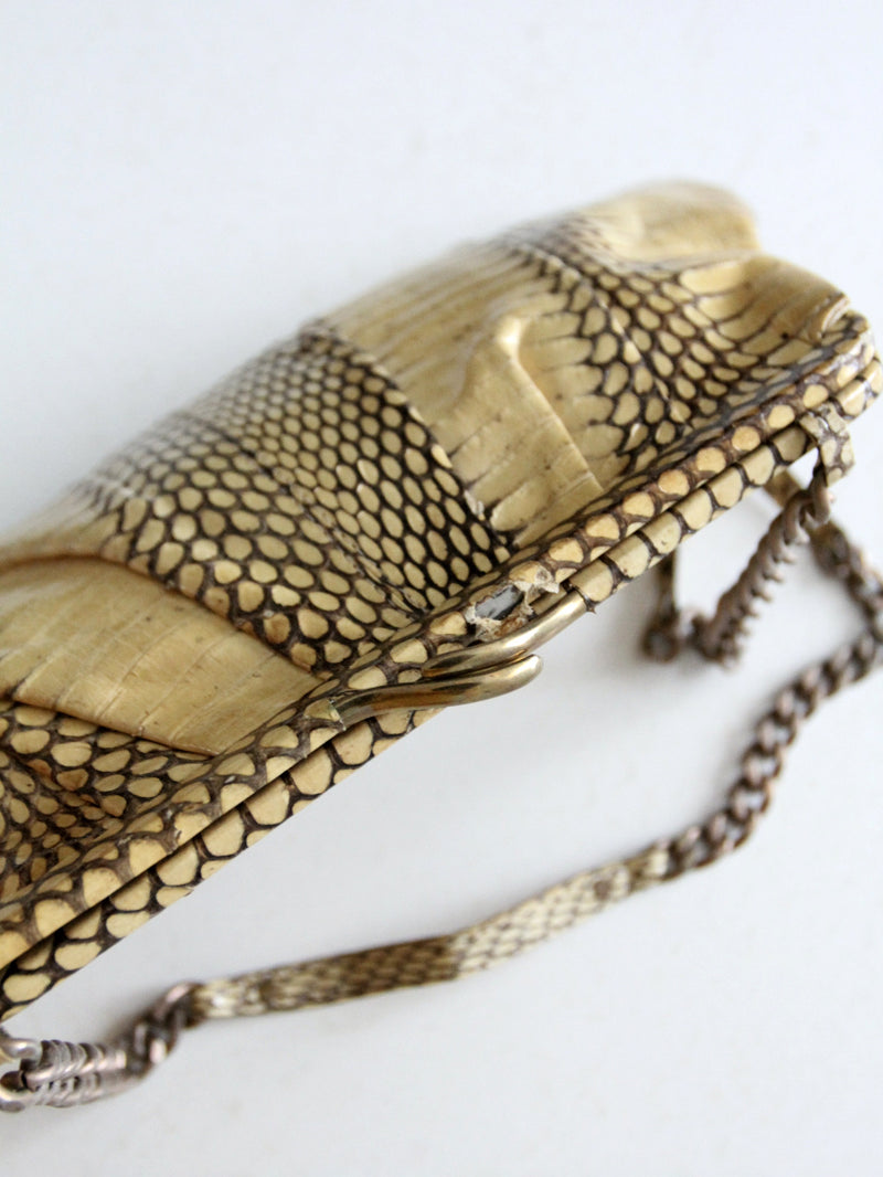 vintage Leyla snakeskin handbag