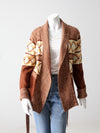 vintage 70s hippie wrap sweater