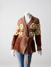 vintage 70s hippie wrap sweater