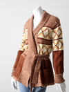 vintage 70s hippie wrap sweater
