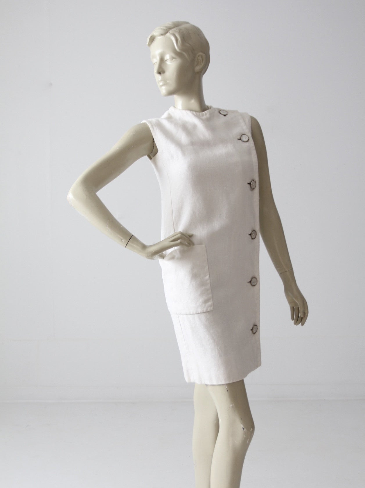 60s mini dress white 60s White Mini Dress
