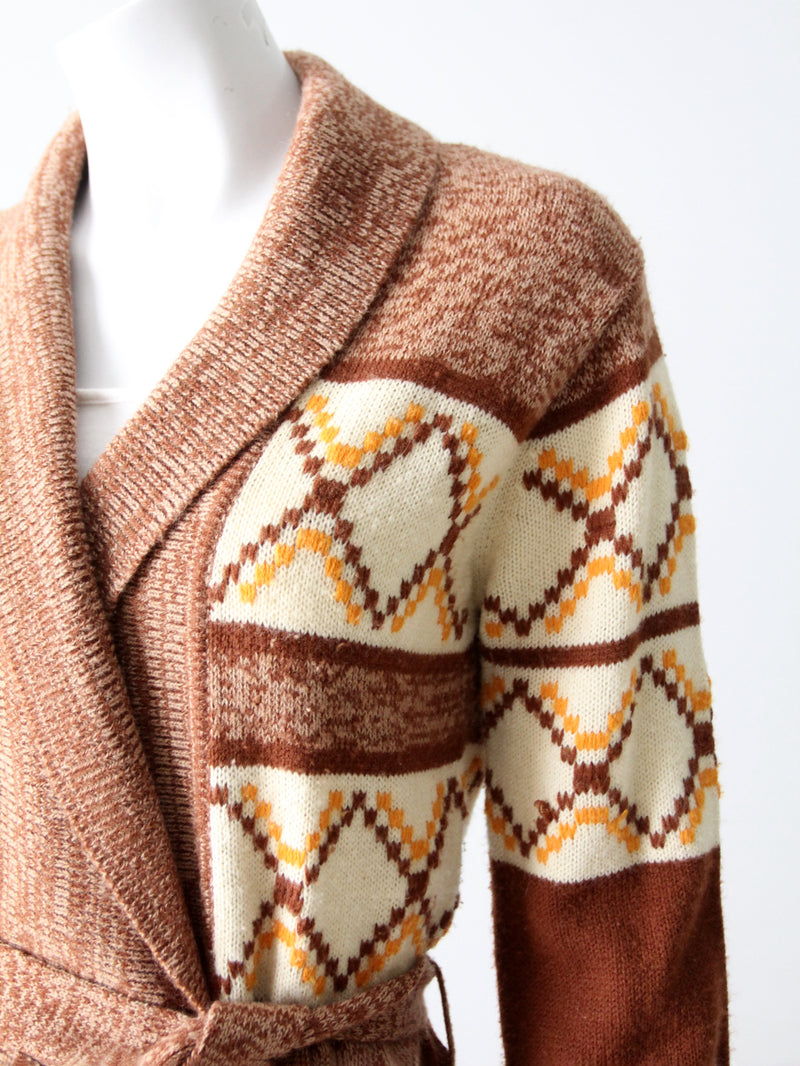 vintage 70s hippie wrap sweater