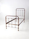 antique iron twin bed