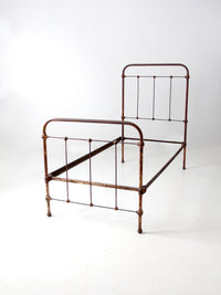 antique iron twin bed