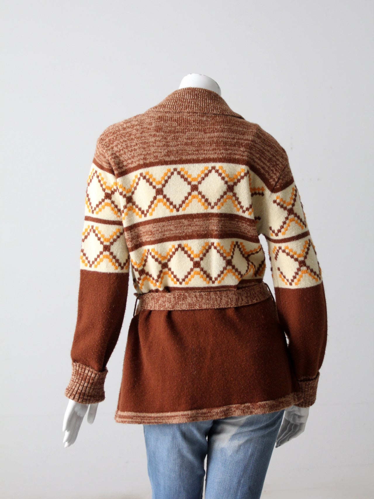 トップス 70s acrylic cardigan vintage 70s hippie wrap sweater – 86 Vintage