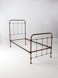 antique iron twin bed