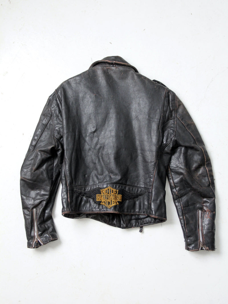 vintage Harley Davidson leather motorcycle jacket