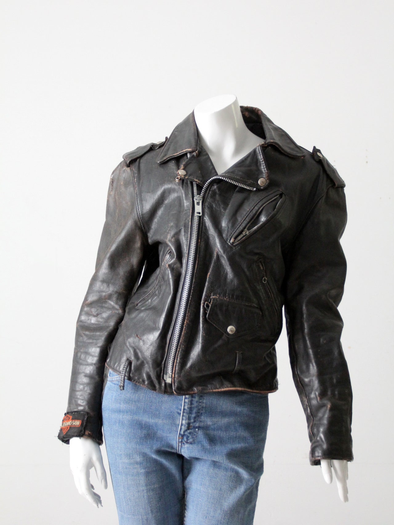ジャケット・アウター HARLEY DAVIDSON vintage leather jacket VINTAGE HARLEY DAVIDSON LEATHER JACKET SIZE WOMAN XL MADE IN USA