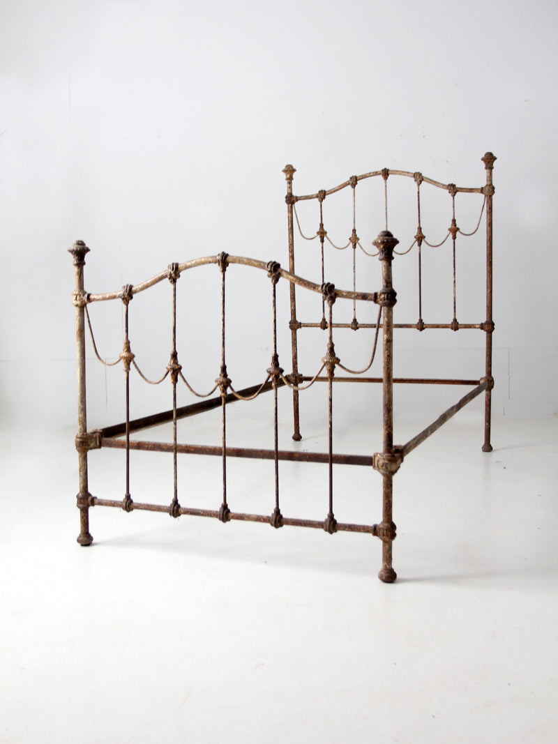 antique Victorian iron bed