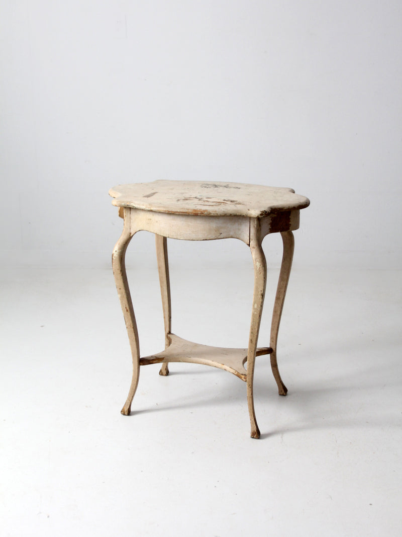 antique French provincial style end table