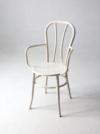 vintage white metal bistro chair