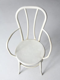 vintage white metal bistro chair