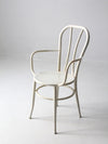 vintage white metal bistro chair