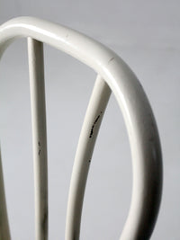 vintage white metal bistro chair