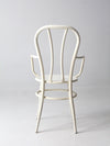 vintage white metal bistro chair