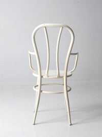 vintage white metal bistro chair