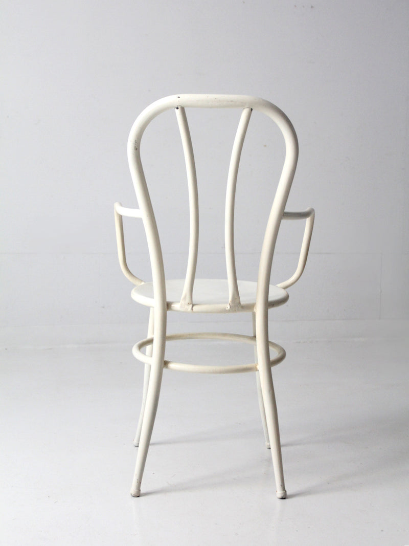 vintage white metal bistro chair