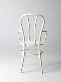 vintage white metal bistro chair