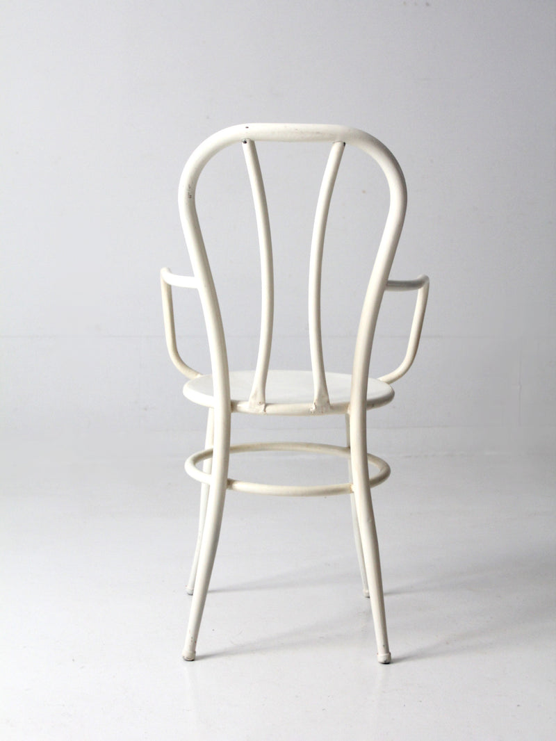 vintage white metal bistro chair