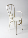 vintage white metal bistro chair