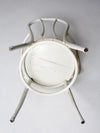 vintage white metal bistro chair