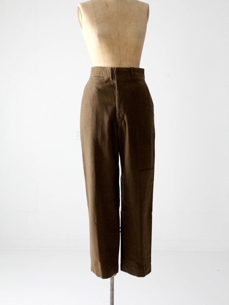 vintage US Army wool trousers