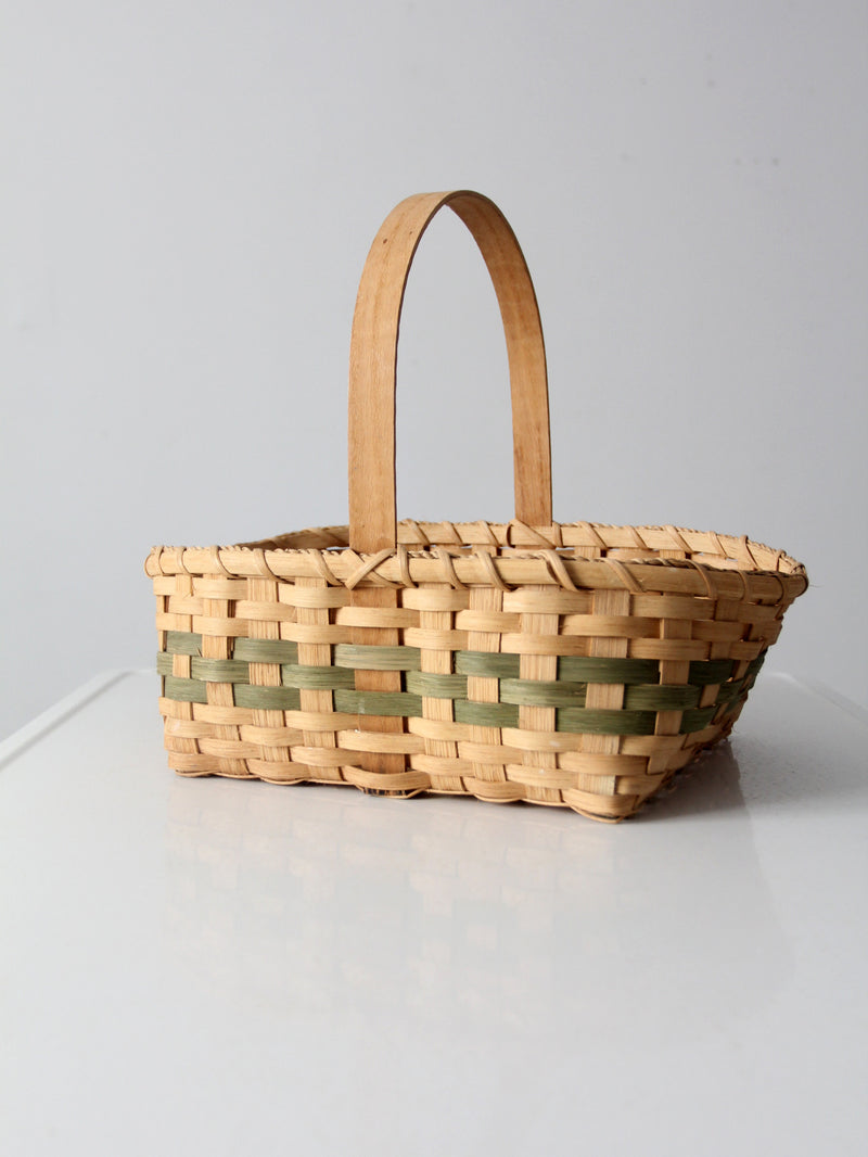 vintage hand-woven harvest basket