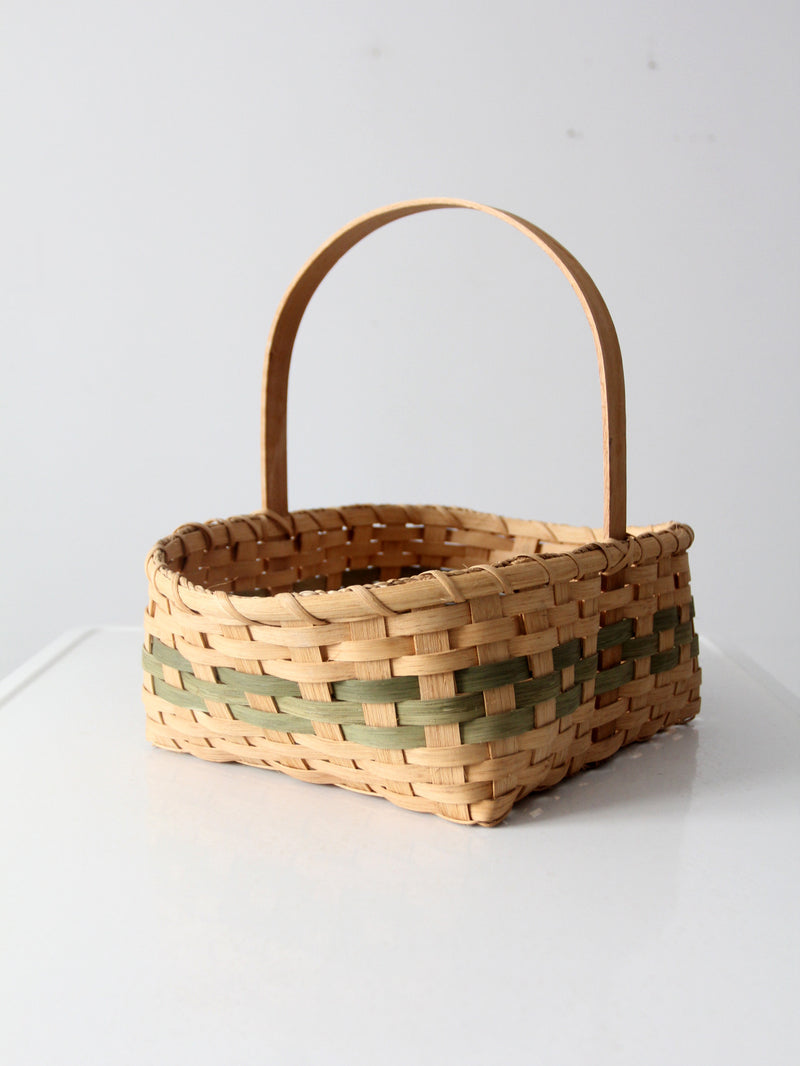 vintage hand-woven harvest basket