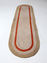vintage braided 9 ft oval rug