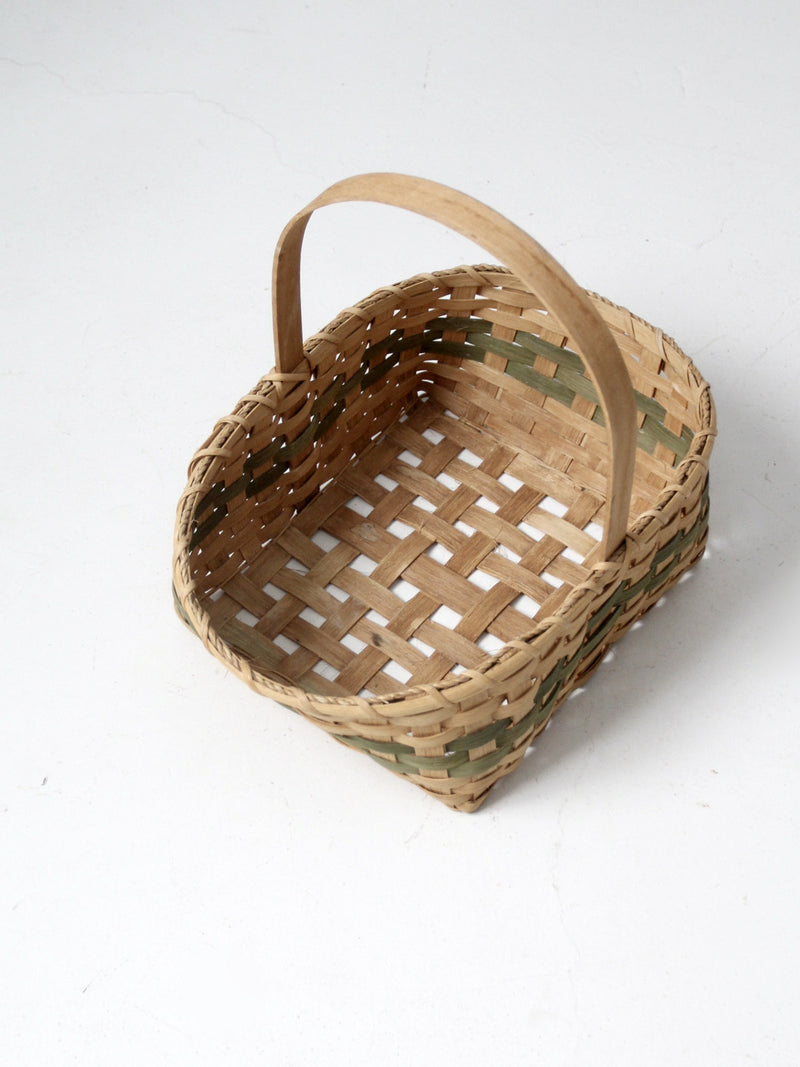 vintage hand-woven harvest basket