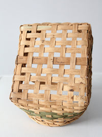 vintage hand-woven harvest basket