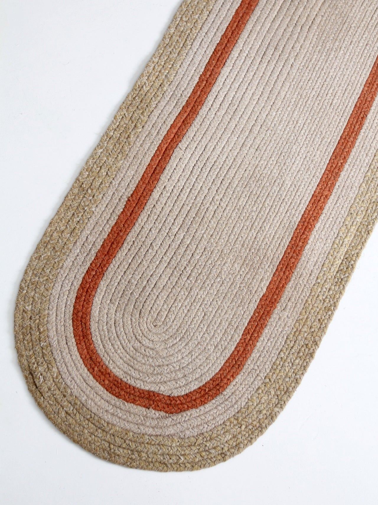 vintage braided 9 ft oval rug