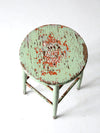 antique painted wood stool