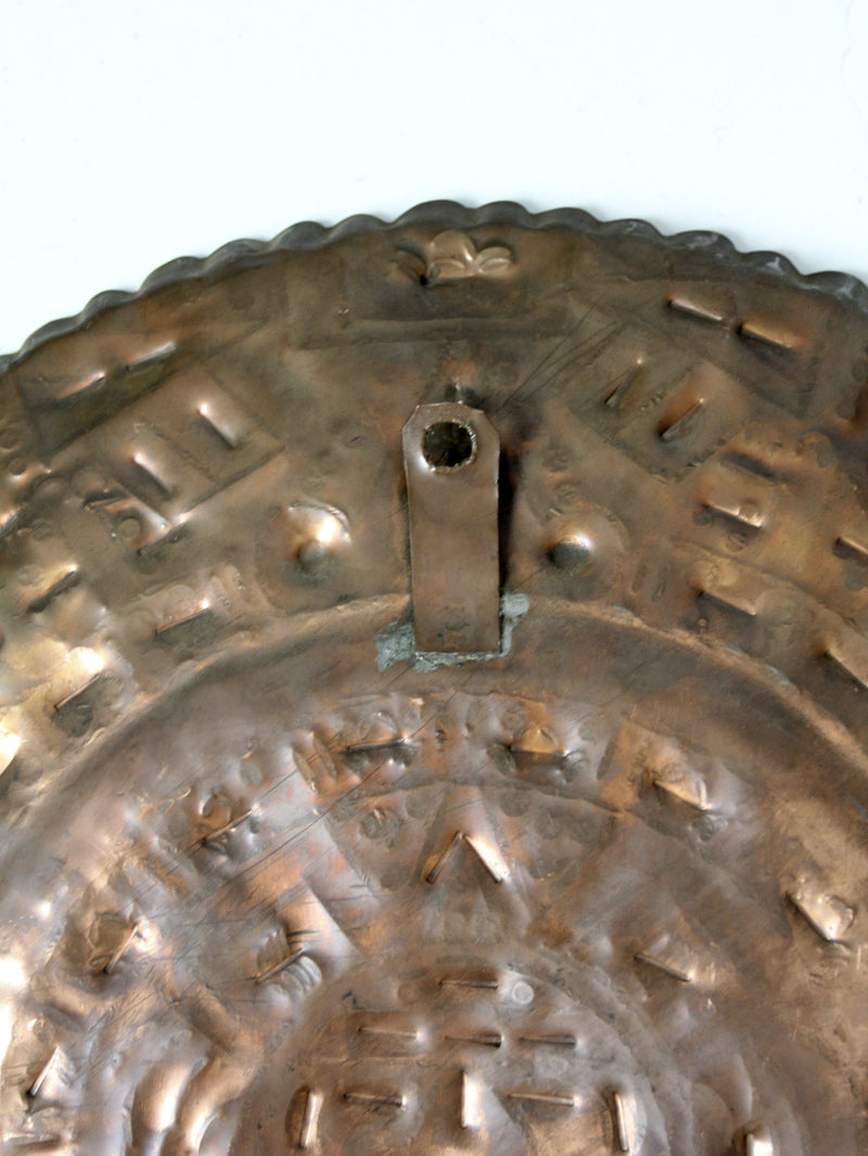 mid-century decorative Mexican copper plate
