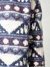 vintage chunky knit geometric sweater