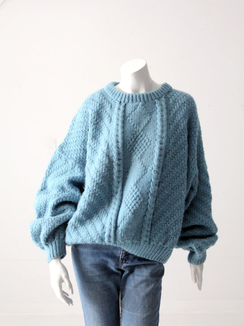 vintage 80s balloon sleeve sweater