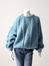 vintage 80s balloon sleeve sweater
