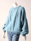 vintage 80s balloon sleeve sweater