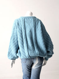vintage 80s balloon sleeve sweater