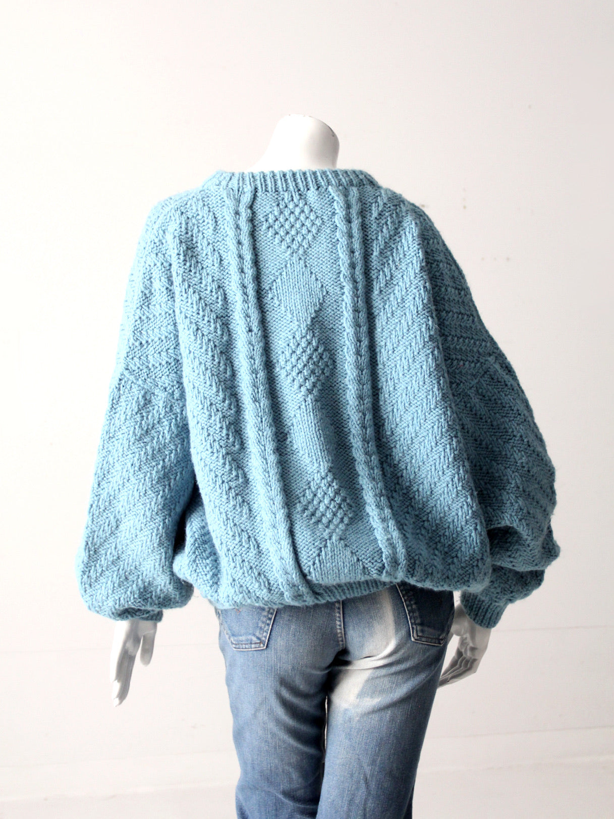 vintage 80s balloon sleeve sweater
