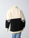 vintage hand knit snowflake sweater