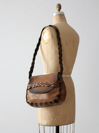 vintage 60s hand-crafted leather bag