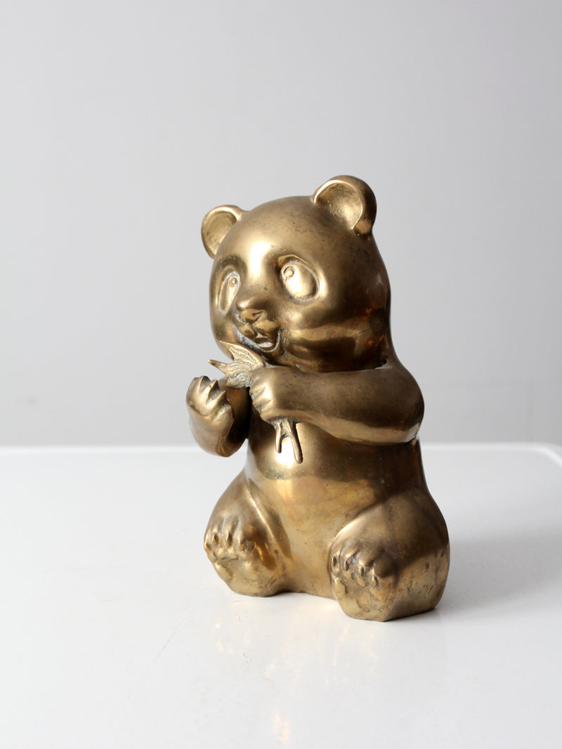 mid-century brass panda