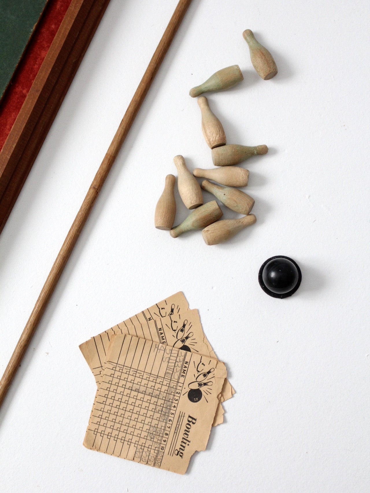 mid-century tabletop bowling game