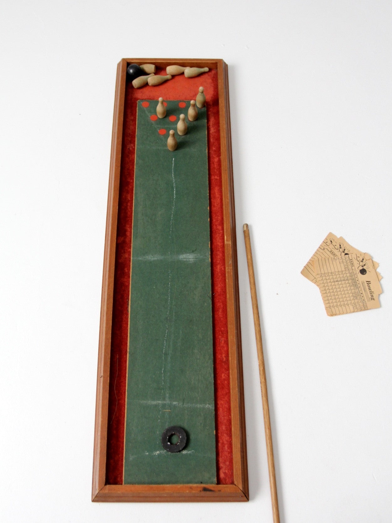 mid-century tabletop bowling game