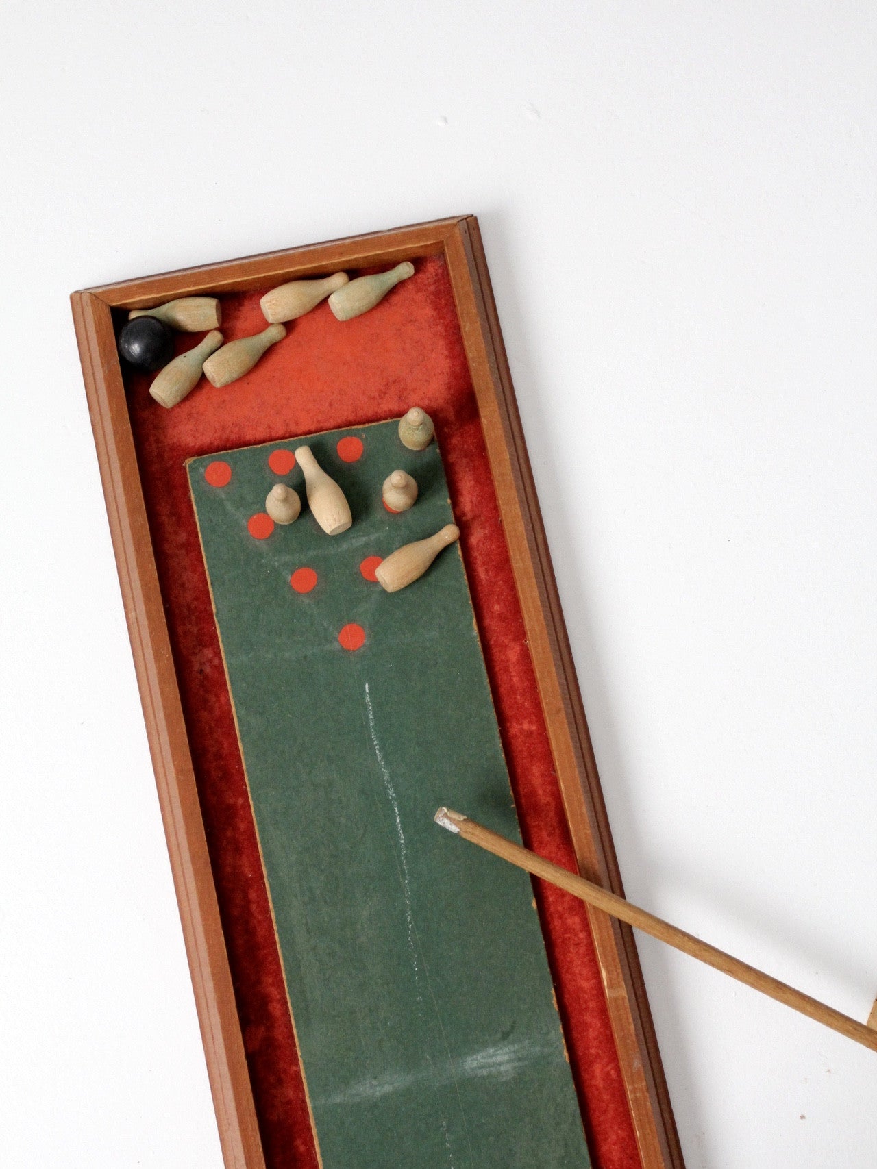 mid-century tabletop bowling game