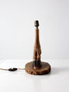 vintage deer hoof table lamp