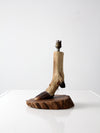 vintage deer hoof table lamp