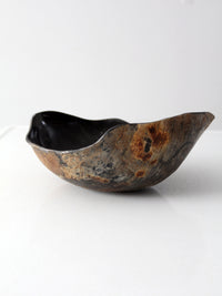 vintage  water buffalo horn bowl